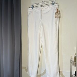 NWT Christian Siriano White Trousers Dress Pants - Size 10
